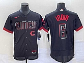 Men's Cincinnati Reds #6 Jonathan India Black 2023 City Connect Flex Base Stitched Jerseys,baseball caps,new era cap wholesale,wholesale hats